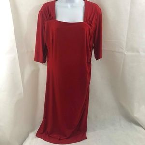 Liz Claiborne Red Dress Sz 16